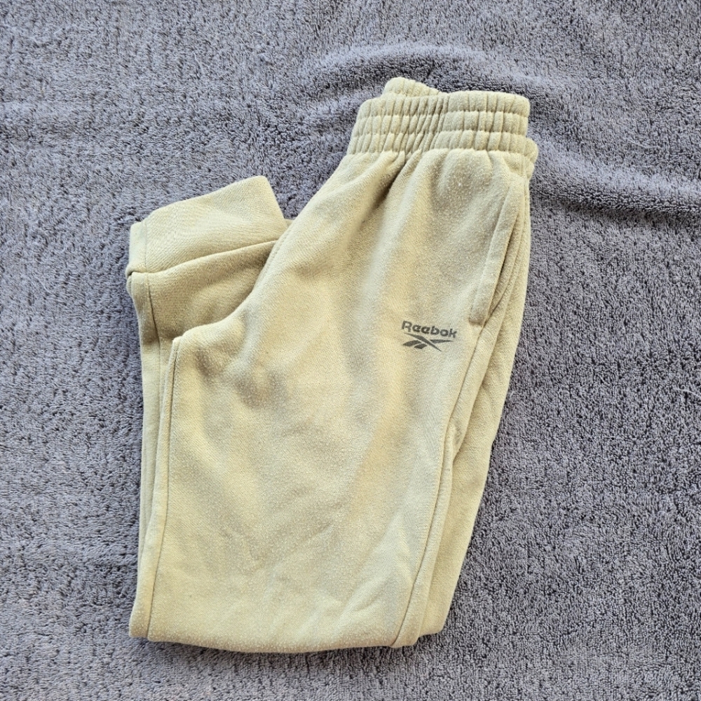Reebok Tan Sweatpants with Elastic Cuffs